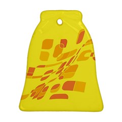 Yellow Abstraction Bell Ornament (2 Sides)