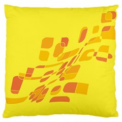 Yellow Abstraction Large Cushion Case (two Sides)