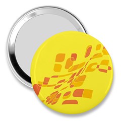 Yellow Abstraction 3  Handbag Mirrors