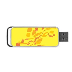 Yellow Abstraction Portable Usb Flash (two Sides)