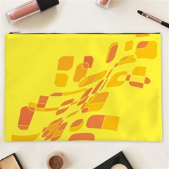 Yellow Abstraction Cosmetic Bag (xxl) 