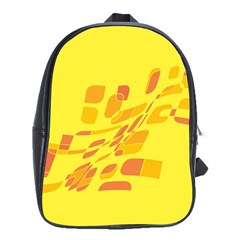 Yellow Abstraction School Bags (xl) 