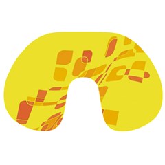 Yellow Abstraction Travel Neck Pillows