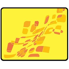 Yellow Abstraction Double Sided Fleece Blanket (medium) 