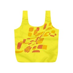 Yellow Abstraction Full Print Recycle Bags (s)  by Valentinaart