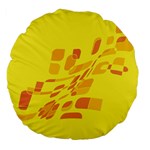 Yellow abstraction Large 18  Premium Flano Round Cushions Front