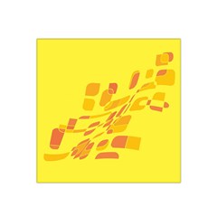 Yellow Abstraction Satin Bandana Scarf