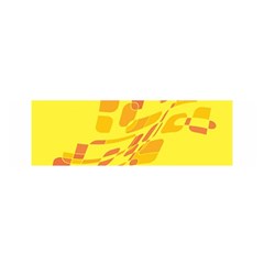 Yellow Abstraction Satin Scarf (oblong)