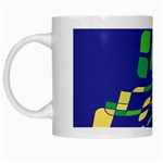 Blue abstraction White Mugs Left