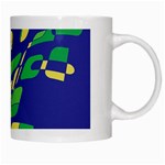 Blue abstraction White Mugs Right