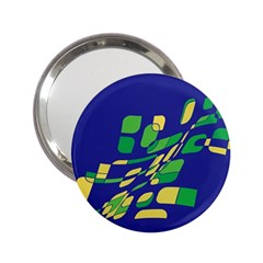 Blue Abstraction 2 25  Handbag Mirrors