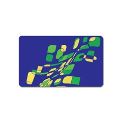 Blue Abstraction Magnet (name Card)