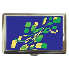 Blue Abstraction Cigarette Money Cases by Valentinaart