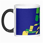 Blue abstraction Morph Mugs Left