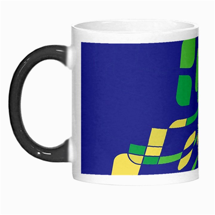 Blue abstraction Morph Mugs