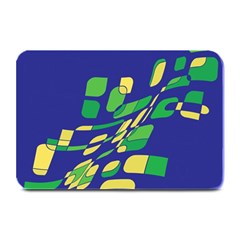 Blue Abstraction Plate Mats