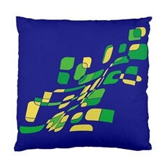 Blue Abstraction Standard Cushion Case (one Side) by Valentinaart