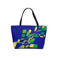 Blue Abstraction Shoulder Handbags