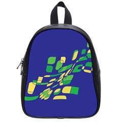 Blue Abstraction School Bags (small)  by Valentinaart