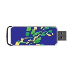 Blue Abstraction Portable Usb Flash (two Sides)