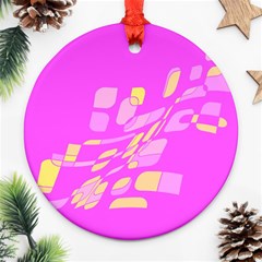 Pink Abstraction Ornament (round) 