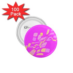 Pink Abstraction 1 75  Buttons (100 Pack) 