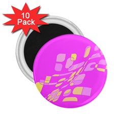 Pink Abstraction 2 25  Magnets (10 Pack) 