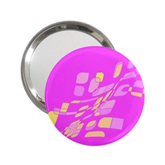 Pink Abstraction 2 25  Handbag Mirrors