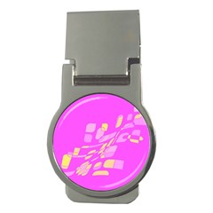 Pink Abstraction Money Clips (round) 