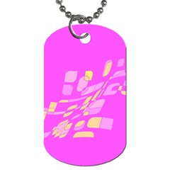 Pink Abstraction Dog Tag (two Sides)