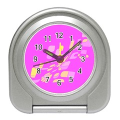 Pink Abstraction Travel Alarm Clocks