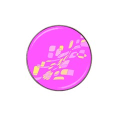 Pink Abstraction Hat Clip Ball Marker