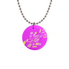 Pink Abstraction Button Necklaces