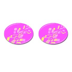 Pink Abstraction Cufflinks (oval)