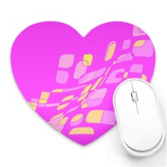 Pink Abstraction Heart Mousepads by Valentinaart