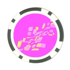 Pink Abstraction Poker Chip Card Guards by Valentinaart