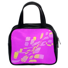 Pink Abstraction Classic Handbags (2 Sides) by Valentinaart