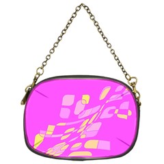 Pink Abstraction Chain Purses (one Side) 