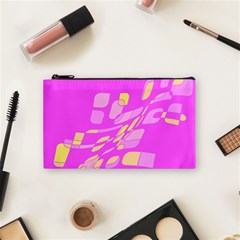 Pink Abstraction Cosmetic Bag (small)  by Valentinaart