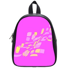 Pink Abstraction School Bags (small)  by Valentinaart