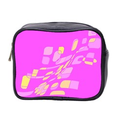 Pink Abstraction Mini Toiletries Bag 2-side by Valentinaart