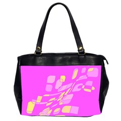 Pink Abstraction Office Handbags (2 Sides)  by Valentinaart