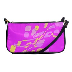 Pink Abstraction Shoulder Clutch Bags