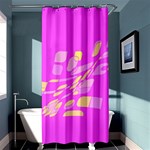 Pink abstraction Shower Curtain 36  x 72  (Stall)  Curtain(36 X72 ) - 33.26 x66.24  Curtain(36 X72 )