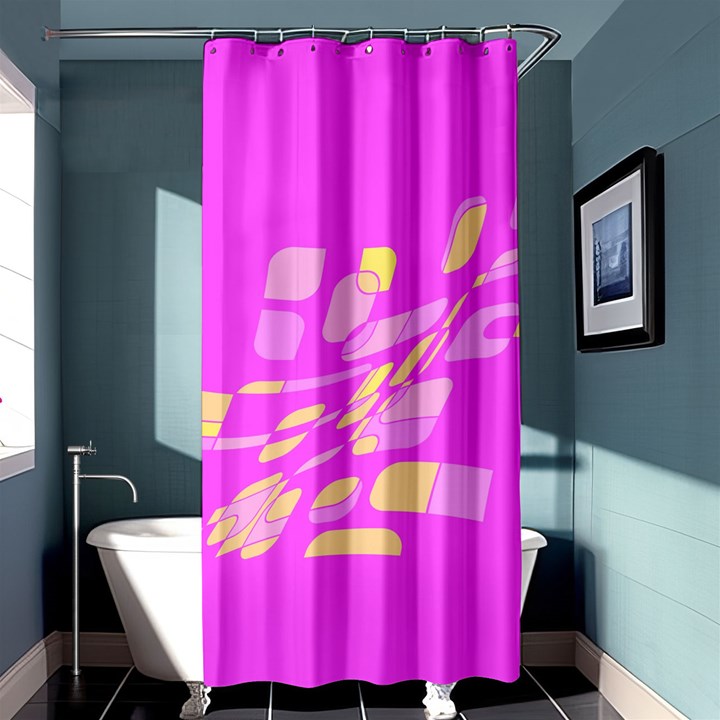 Pink abstraction Shower Curtain 36  x 72  (Stall) 