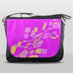 Pink abstraction Messenger Bags Front