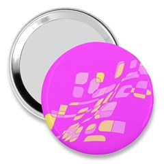 Pink Abstraction 3  Handbag Mirrors