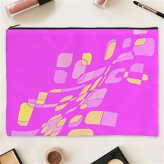 Pink Abstraction Cosmetic Bag (xxxl)  by Valentinaart