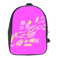 Pink Abstraction School Bags (xl)  by Valentinaart