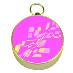 Pink Abstraction Gold Compasses